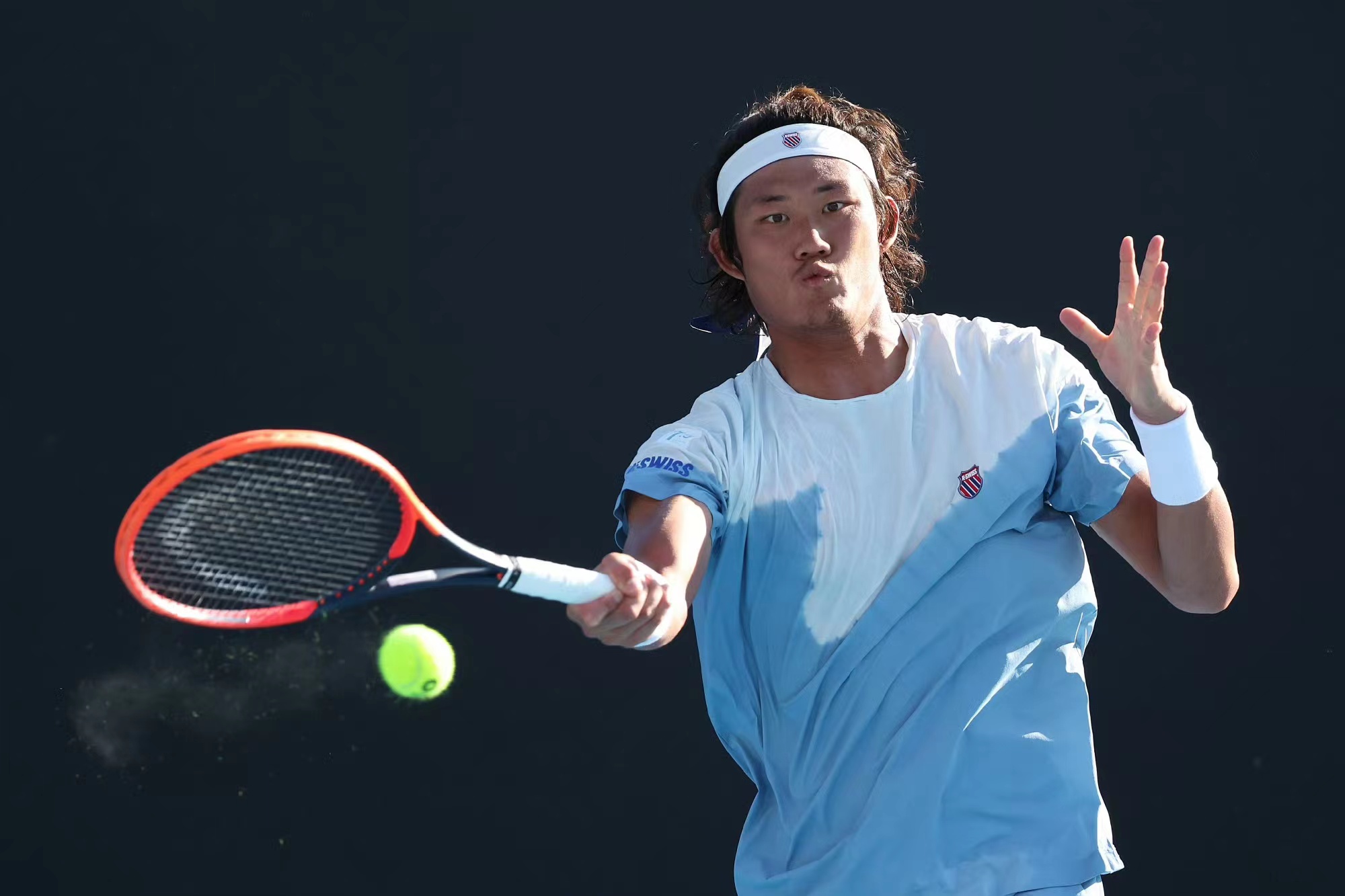 张之臻在比赛中 图片素材取自澳网AustranlianOpen.jpg